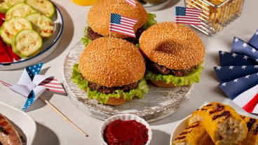 Delicious burgers for the us labor day