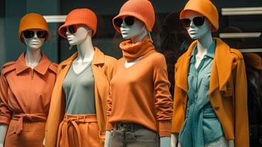 Trendy clothes on mannequin