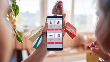 Online shopping father with daughter having fun during online shopping at home black friday sales