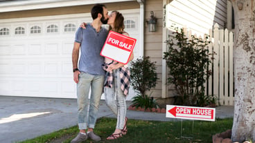Couple moving in new house