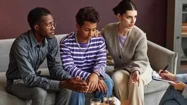 Family Discussing Problems with Psychologist