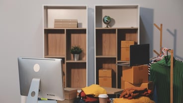 Young asian women happy after new order from customer Surprise and shock face of asian woman success on making big sale of his online store Online Selling Online Shopping