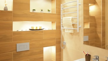 Interior of modern bathroom