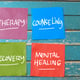 Therapy Counseling Recovery Mental Healing text written on paper life motivational inspirational