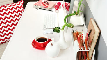 Modern workplace with computer on the table
