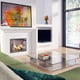 Modern bright interiors 3D rendering illustration