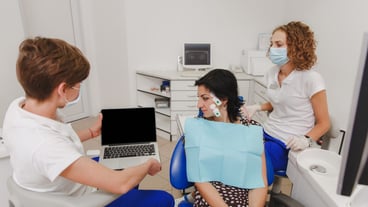 The setting and determining bite and position of jaws with the help of a device with a neuromuscular stimulator