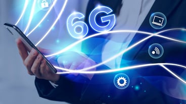 The power of 6g internet connection concept