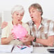 Older couple saving money