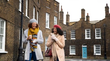 Medium shot women walking together