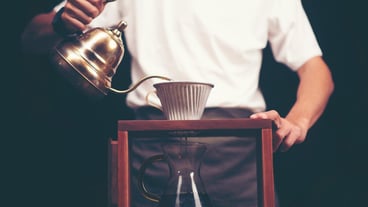 Drip brewing, filtered coffee, or pour-over is a method which involves pouring water