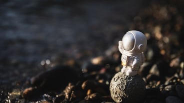 Astronaut figure standing on the floor