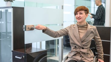 Business confidence in a wheelchair