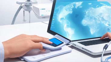 Medical technology online health global health network and tourism concept Doctor using tablet