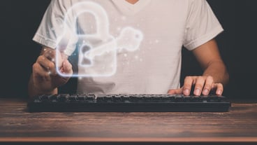 Hologram symbol Computer for padlock protection