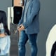 Progressive young parents and daughter living in a house with an electric car