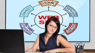 Woman sitting in the office