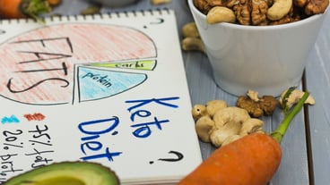 High angle on fruits on a table