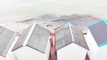 High angle view of sea
