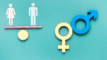 Colorful equal rights symbols concept
