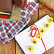 Set of tourist with the word Travel on wooden planks background