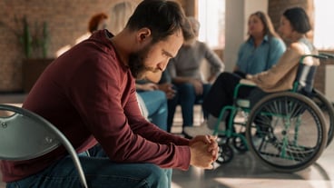 Psychological therapy support group meeting
