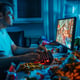 Man at desk with computer