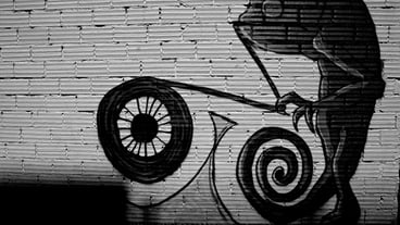 Low angle on brick wall