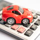Bangkok, Thailand, September 1, 2023, Calculator for car purchase, loan purchase, accident insurance concept