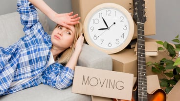 Woman moving to a new house