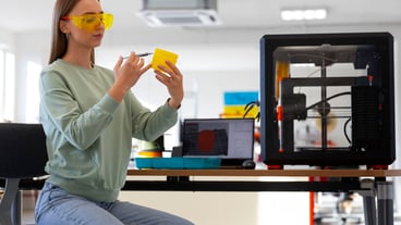 Designer with 3D printer