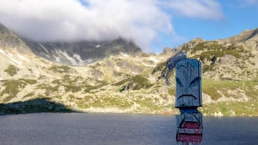 Scenic view of sea against mountains