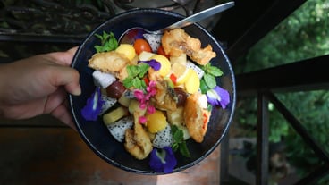 Close-up of food in hand