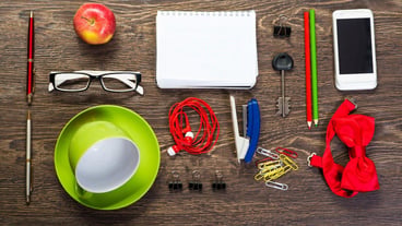Items placed on the table still life