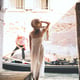 woman travel italy vacation in europe girl enjoy beautiful view in venice