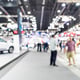 Abstract blur and defocused car and motor exhibition show event