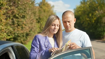 A couple of glances at the map on the street