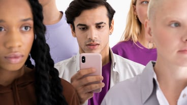 People connected on social media