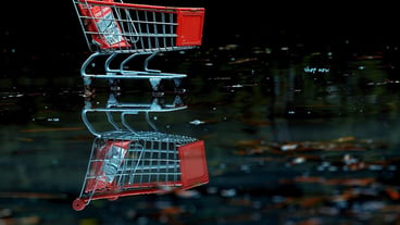 Handle with Color Red and Blue Shopping Trolleys