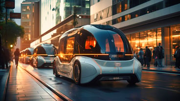 Realistic portrayal of an autonomous vehicle navigating through city streets