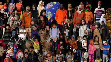 world refugee illustration for international refuge day