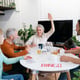 People playing bingo together