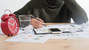 Business analyzing  with graphs  Top view close up business analysis and strategy concept.