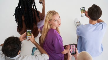People connected on social media