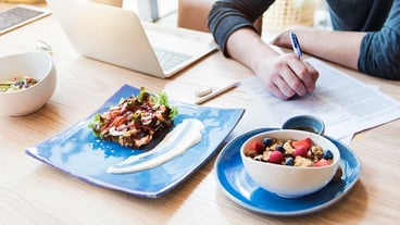 Closeup of food on the table