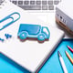Gingerbread cookies truck shaped, logistic concept