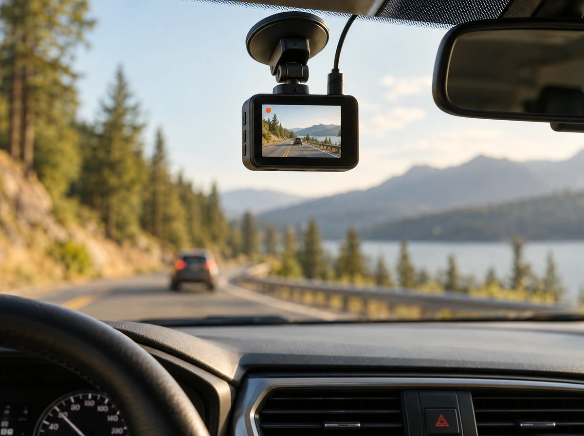 Original editorial illustration of Dash cams