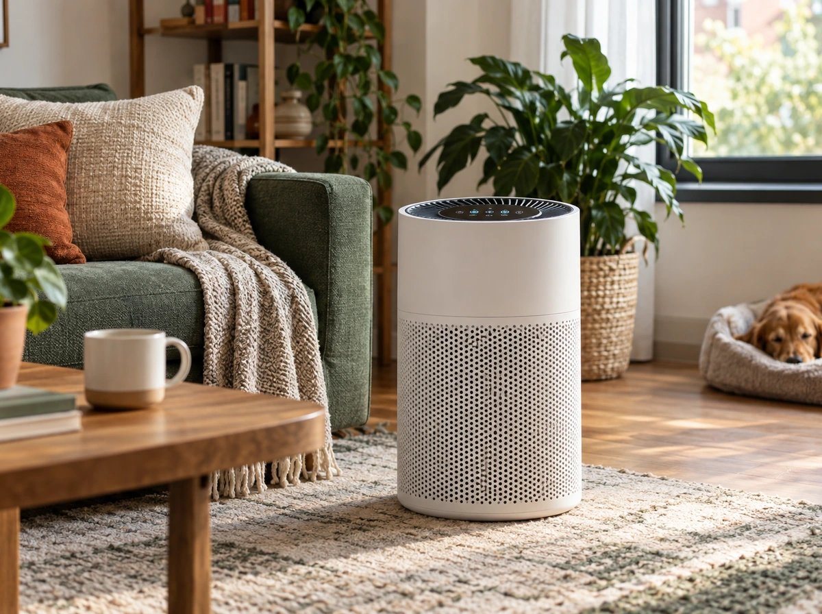 Original editorial illustration of Air purifiers