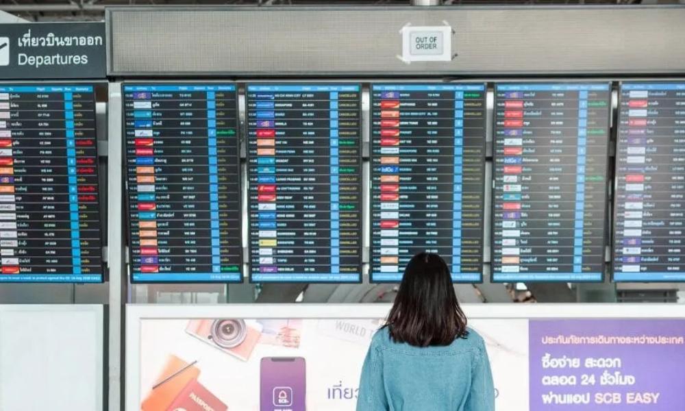 Indoor flight information LED display