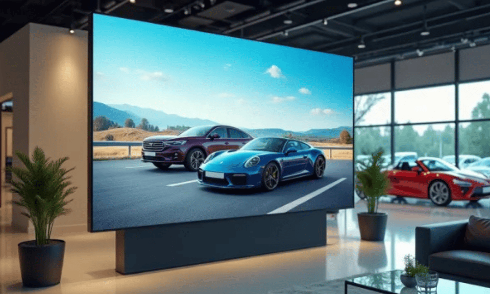 Dealership LED display showroom visuals